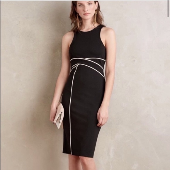 Anthropologie Dresses & Skirts - ANTHROPOLOGIE MAEVE CAVATINA BODYCON DRESS BLACK 8
